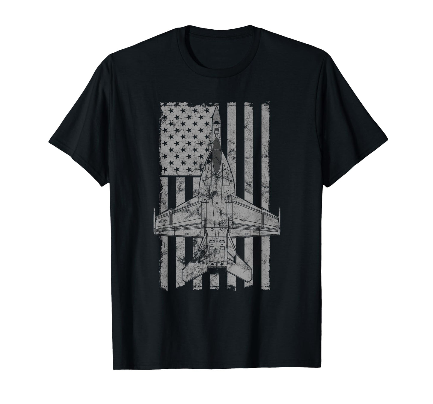 F-18 F/A-18E Super Hornet Jet Airplane Vintage Flag T-Shirt T-Shirt