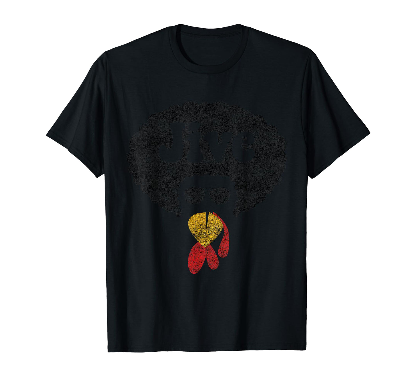 Funny Thanksgiving Jive Gift Vintage Distressed Turkey Face T-Shirt