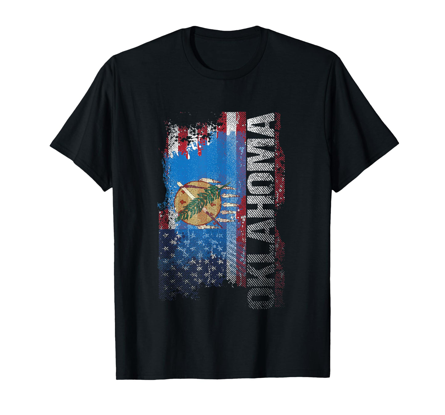Oklahoma State USA Flag Souvenir Gift Women Kids Men T-Shirt