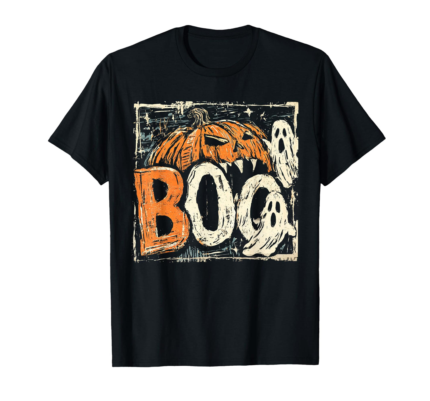 Halloween Gamer Pumpkin Eating Ghost Costume Men Boys Kids T-Shirt