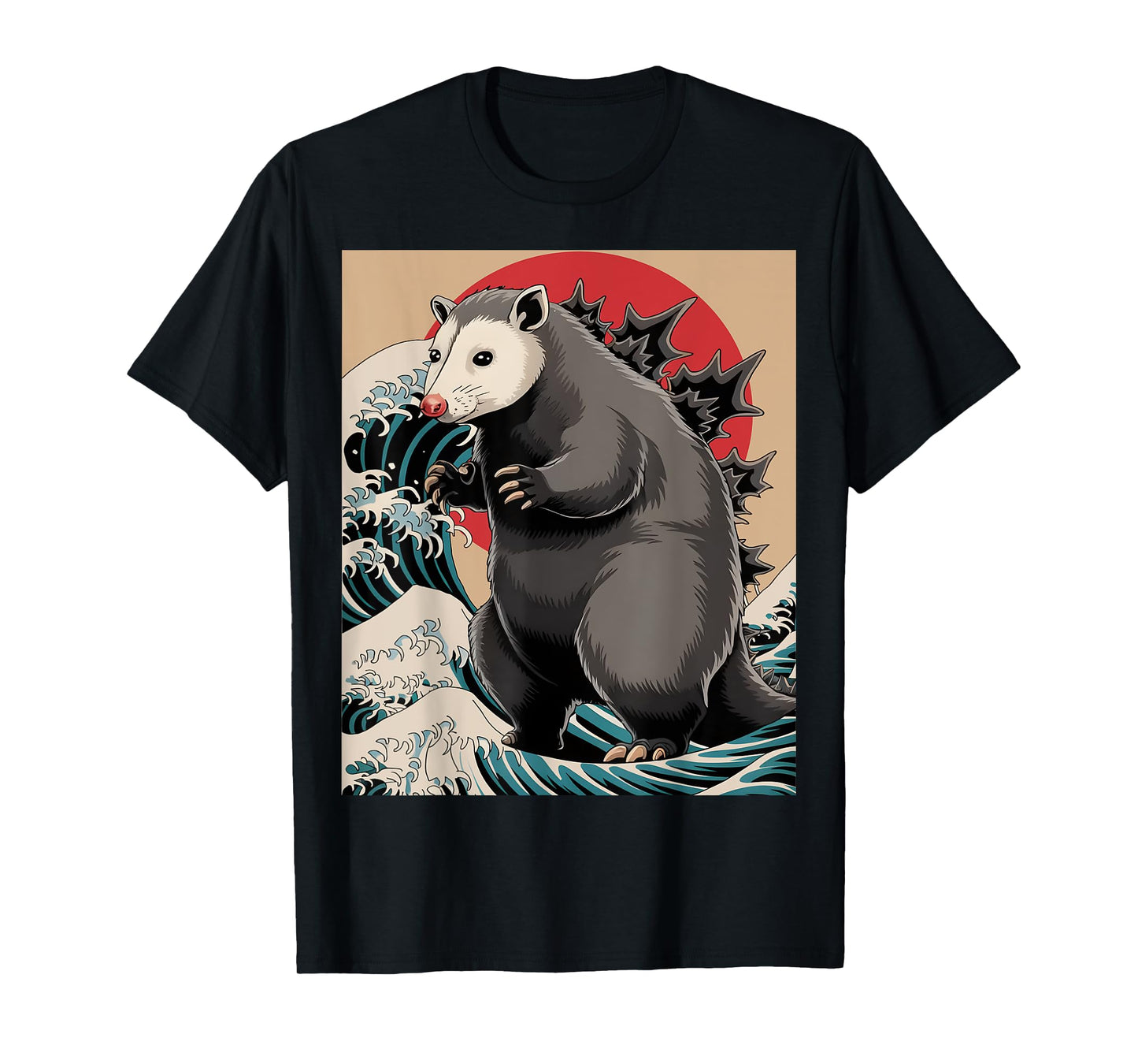 Funny Opossum Kaiju Monster Vintage Japanese Art Anime Retro T-Shirt