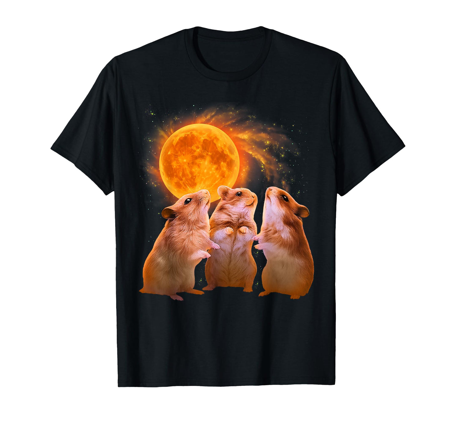 Hamsters Howling at the Moon Funny Hamster T-Shirt