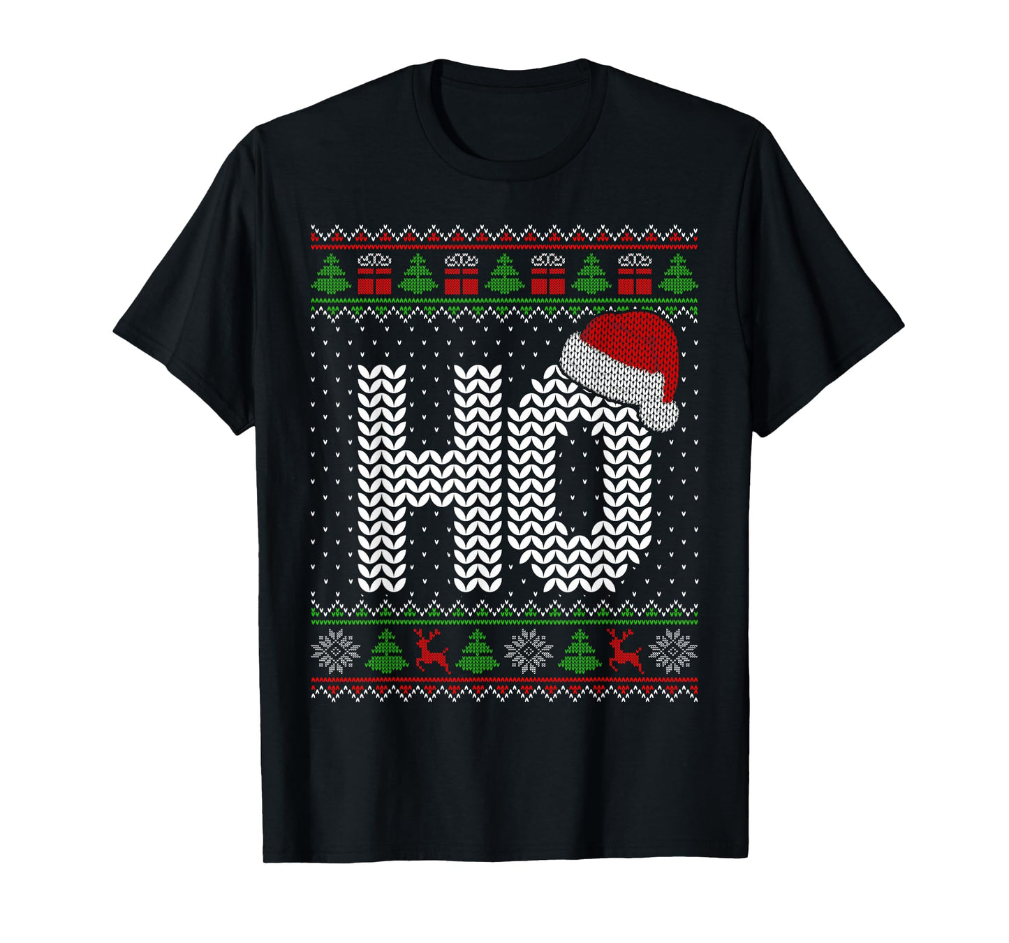 HO Where My Ho's at Matching Couples Ugly Christmas Sweater T-Shirt