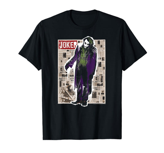 Batman Dark Knight Joker Funny Pages T Shirt T-Shirt