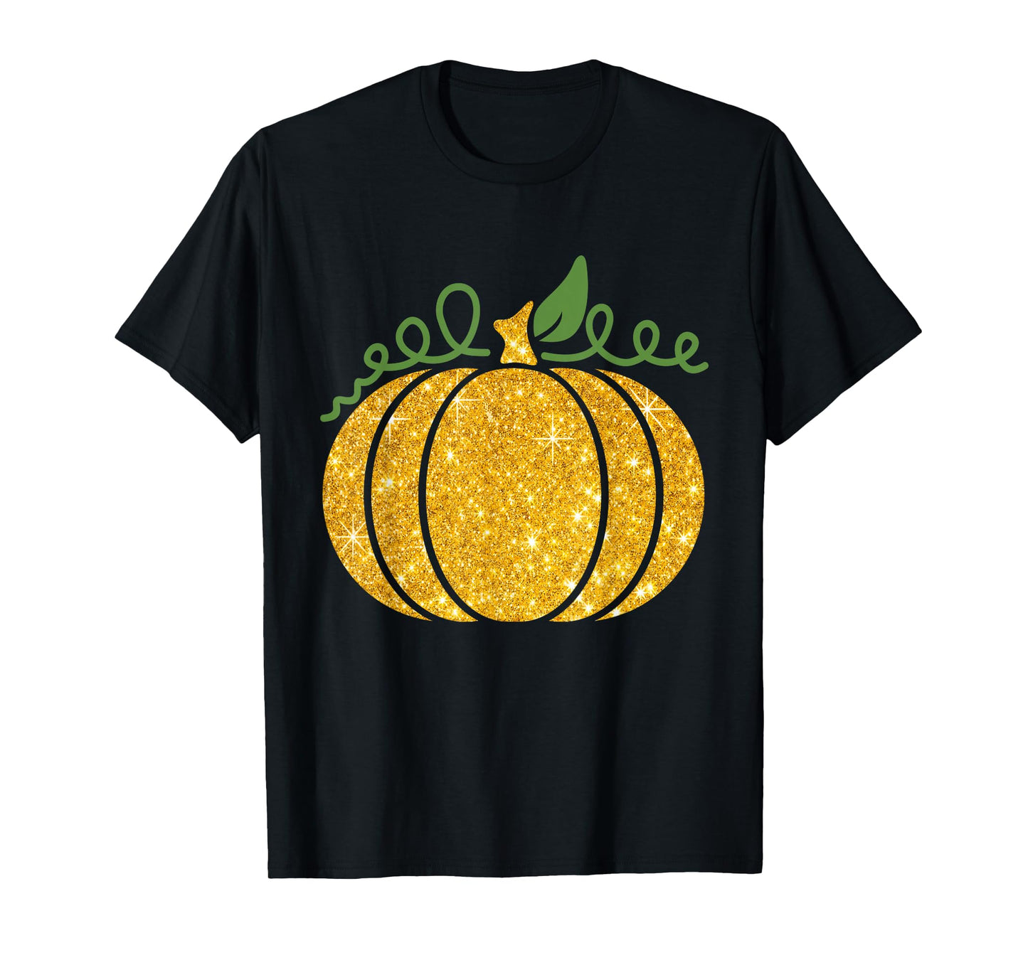 Funny Pumpkin Gold Plaid Print Halloween Fall Thanksgiving T-Shirt