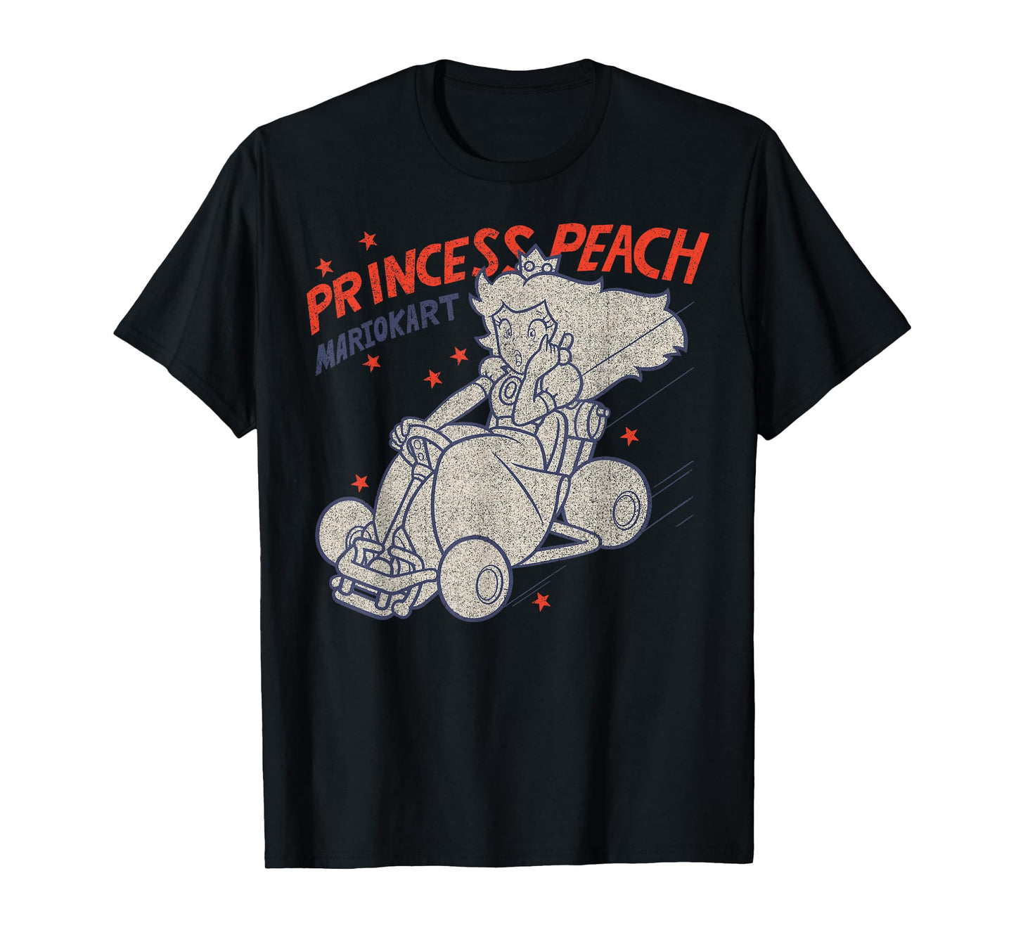 Mario Kart Princess Peach Surprised Outlined Poster T-Shirt