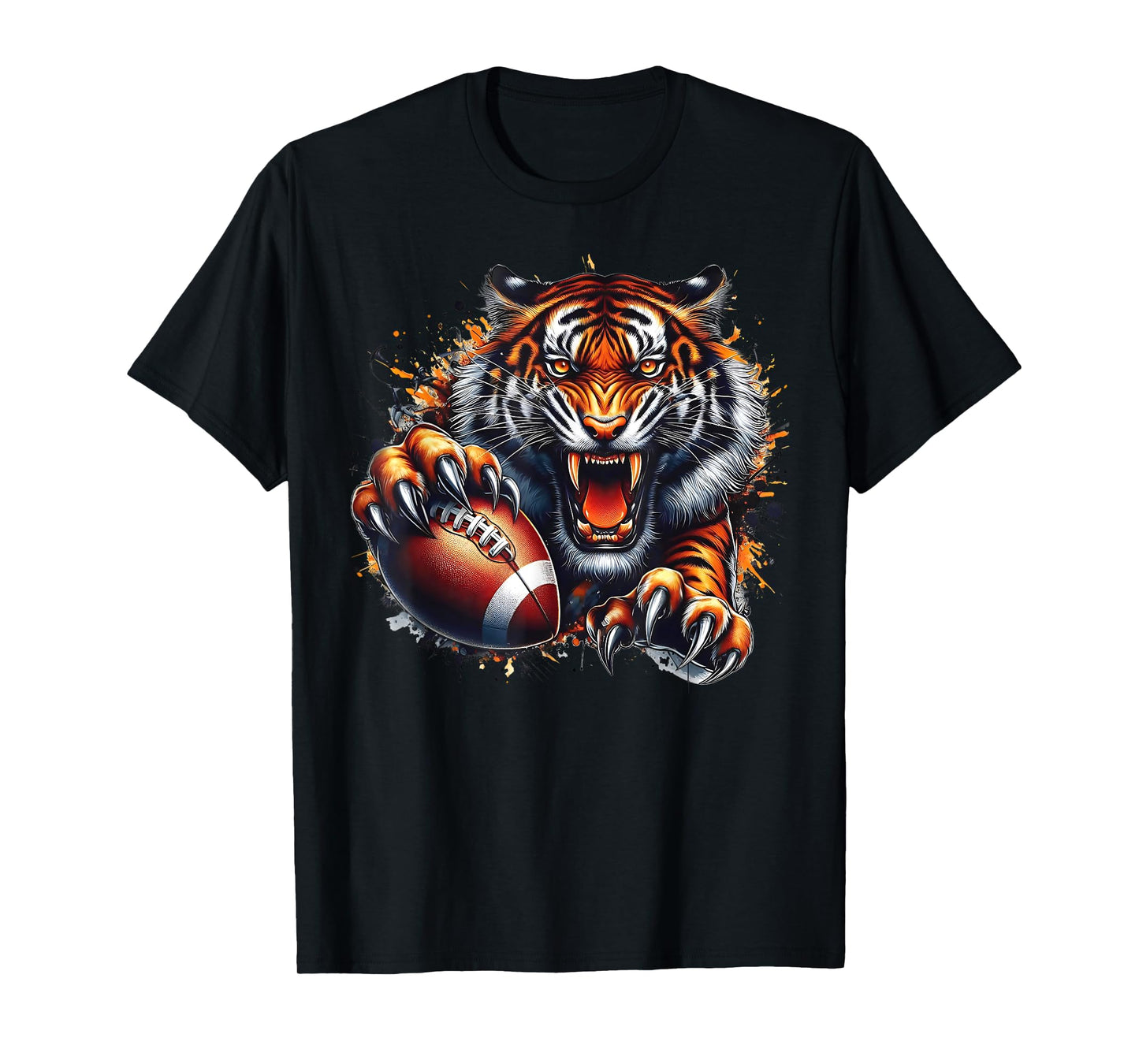 Touchdown American Football Game Day Thanksgiving Tiger Cool T-Shirt