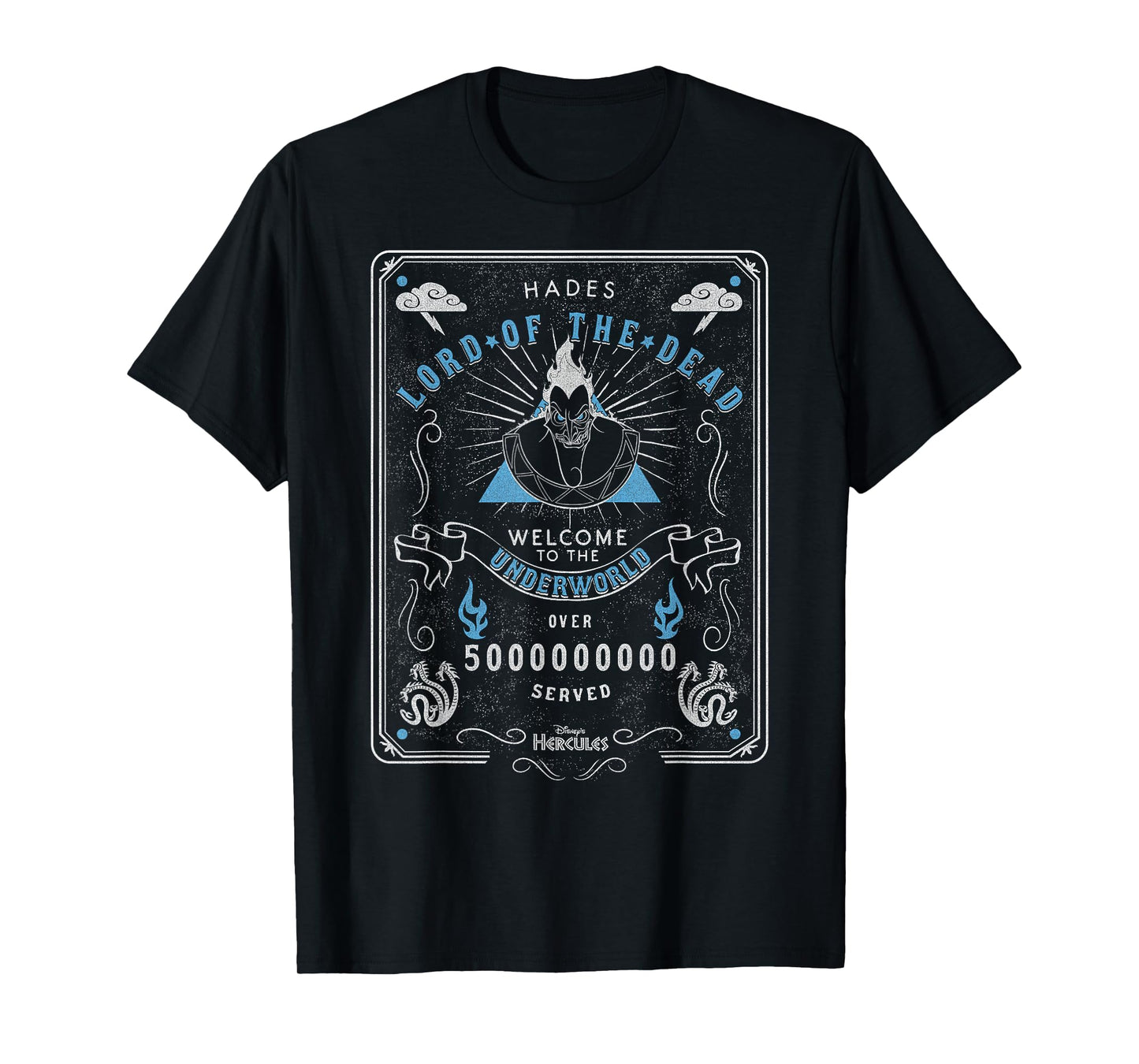 Disney Hercules Hades Lord Of The Dead Underworld Poster T-Shirt