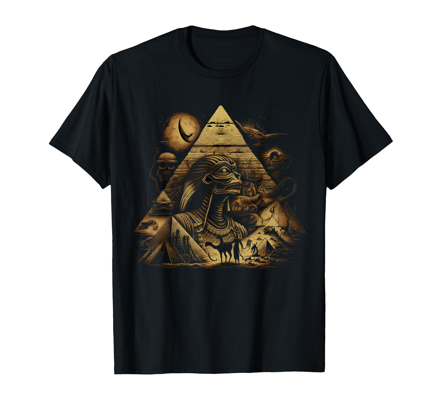 Ancient Egyptian Pyramids Aliens Space UFO Science T-Shirt