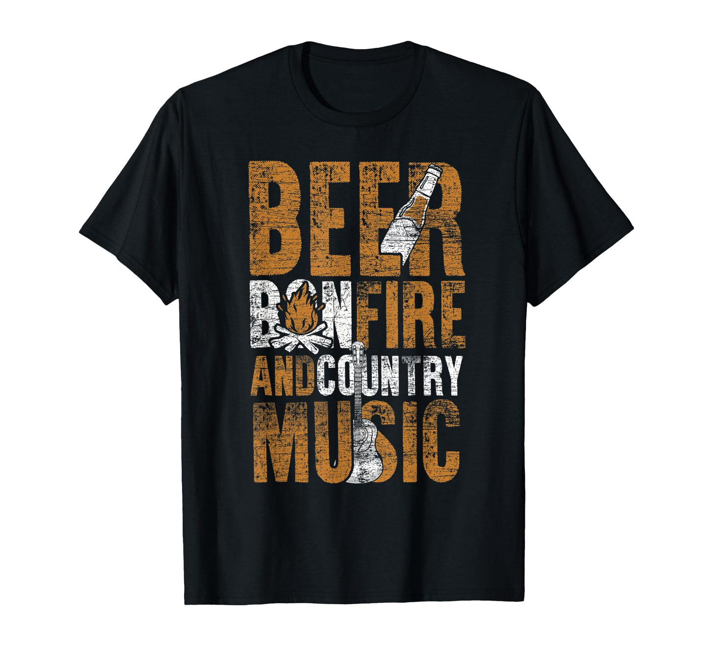 Cowboy Gift Beer Bonfire And Country Music Line Dance T-Shirt