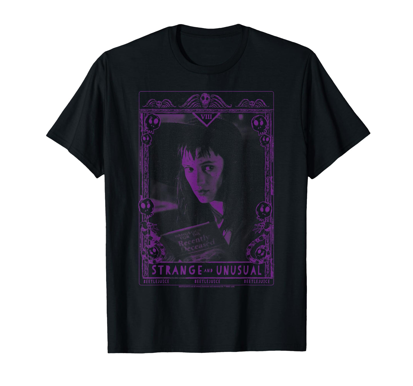 Beetlejuice Lydia Strange and Unusual Tarot Card T-Shirt