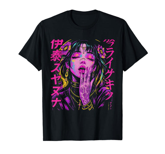 Japanese Futuristic Fashion | Retro Techwear | Anime Manga T-Shirt