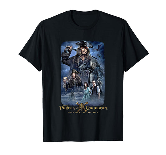 Disney Pirates of The Caribbean Tell No Tales Poster T-Shirt