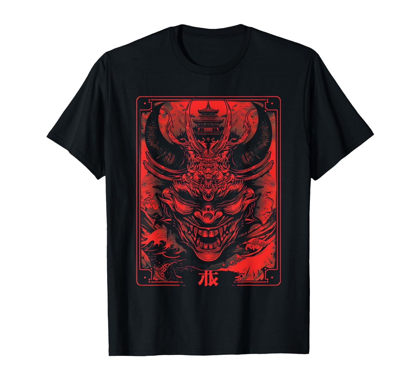 Anime Goth Japanese Oni Demon Samurai Dragon Fantasy T-Shirt
