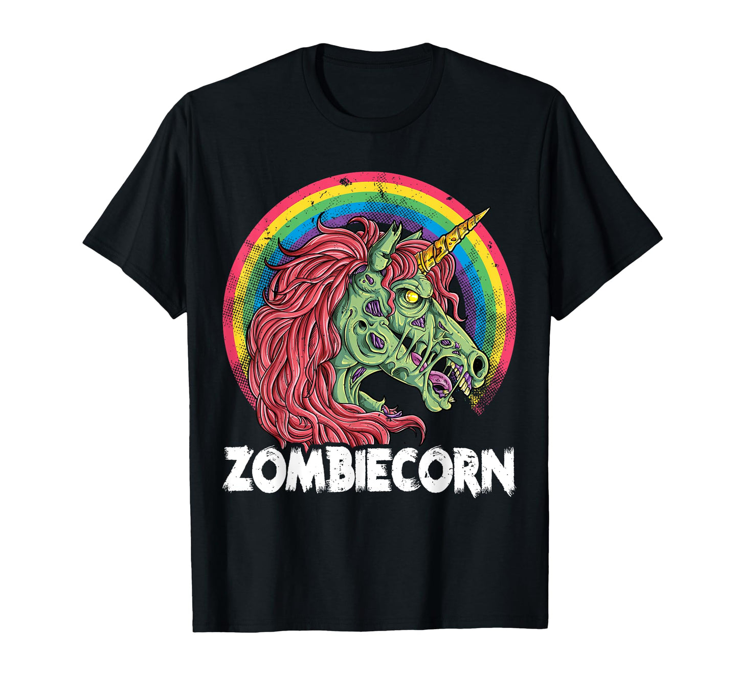 Zombiecorn Zombie Unicorn Halloween Women Girls Rainbow T-Shirt