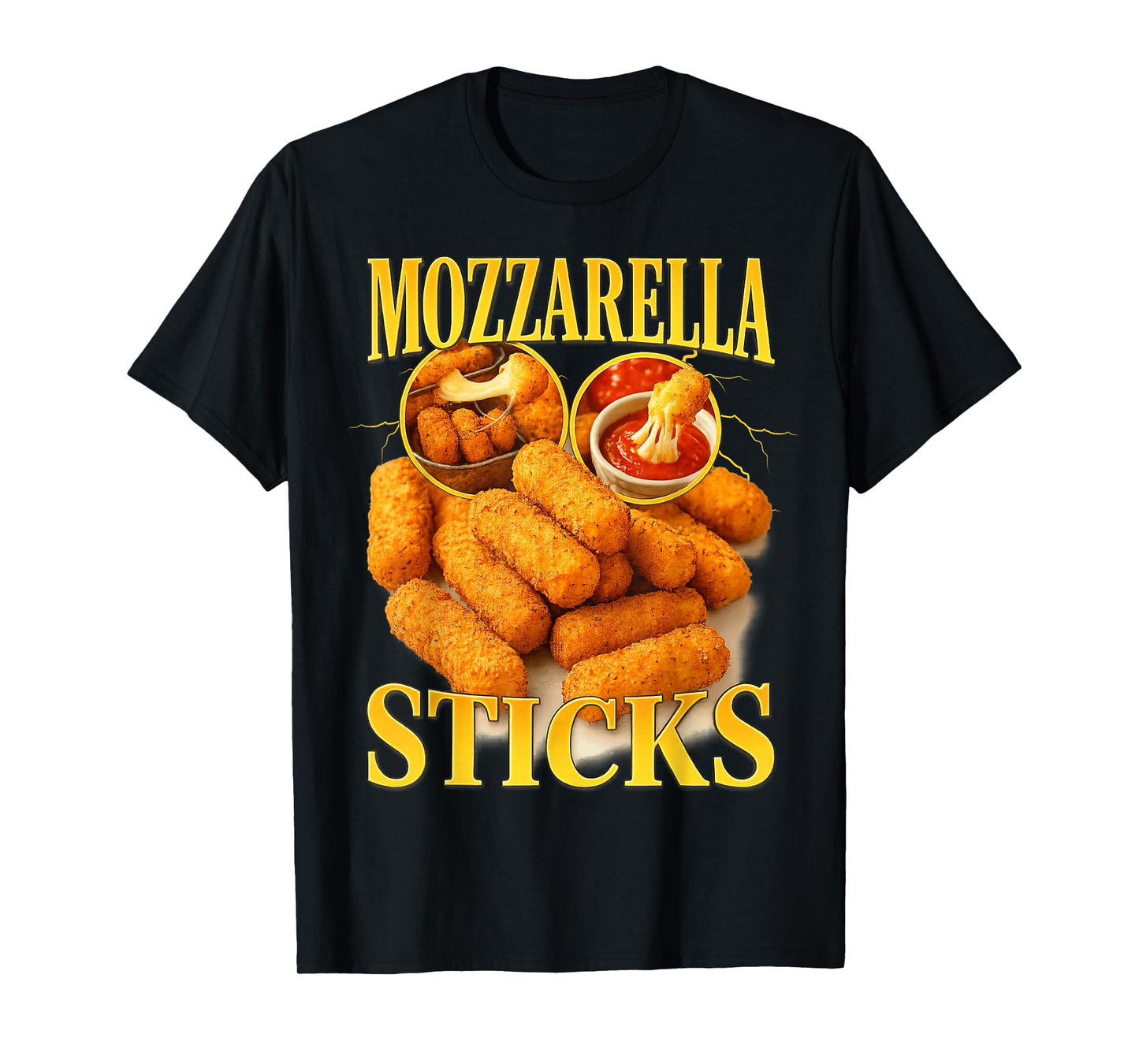 Mozzarella Sticks Funny Cheese Bootleg Funny 90s Memes T-Shirt