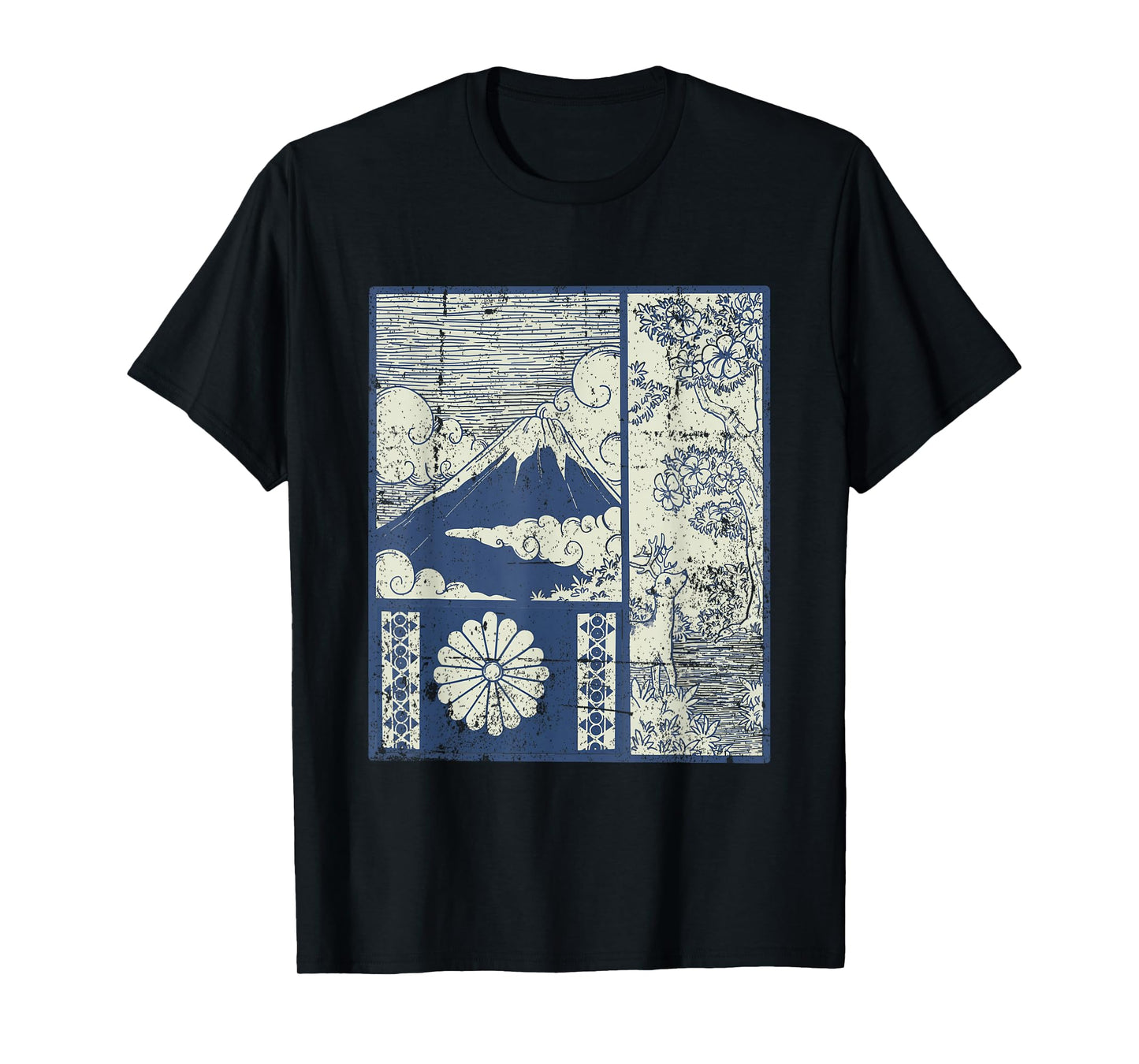 Japan Otaku Japanese Vintage Cherry Sakua Blossom Mt. Fuji T-Shirt