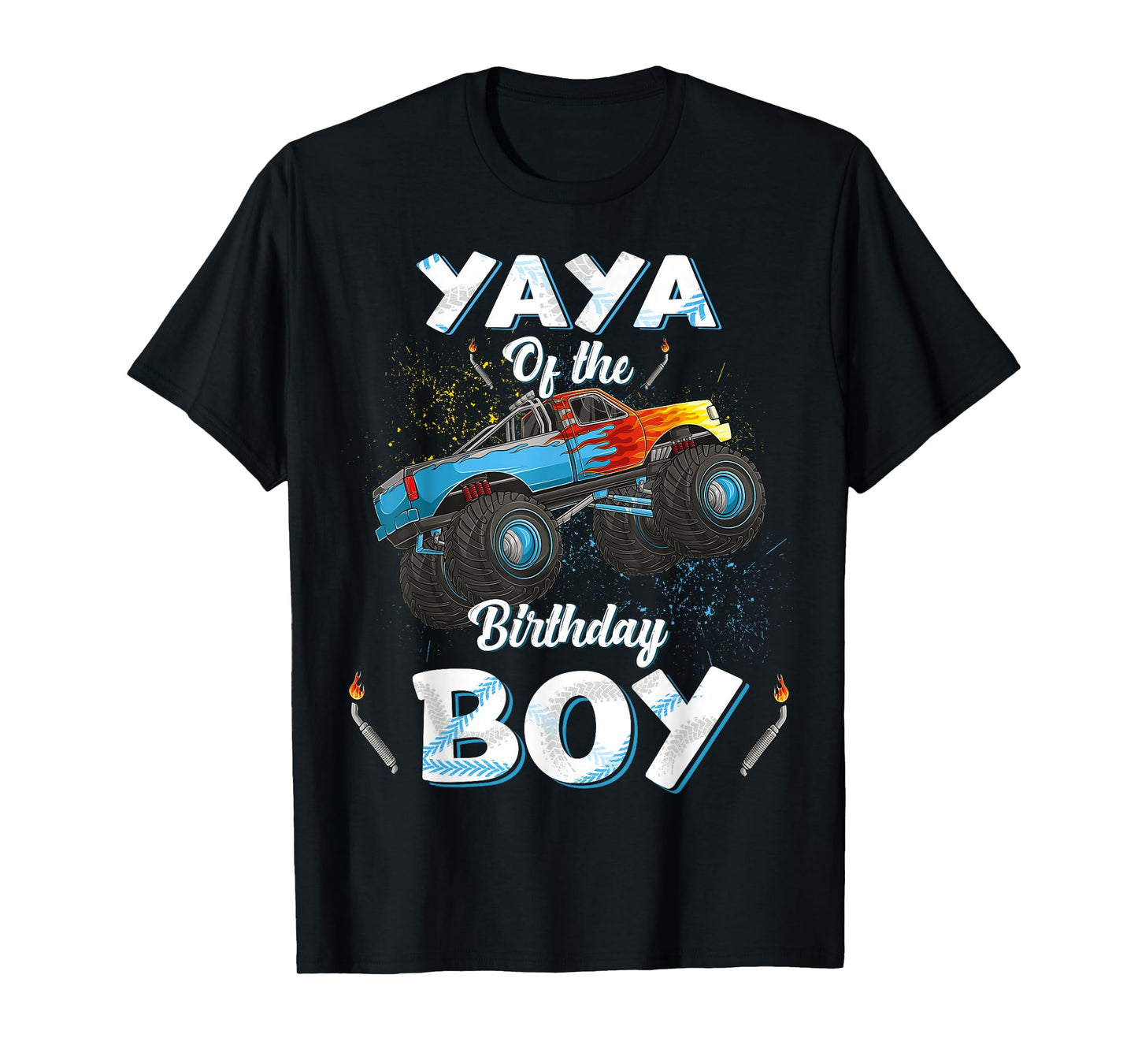Yaya Of The Birthday Boy Monster Truck Bday Women Grandma T-Shirt