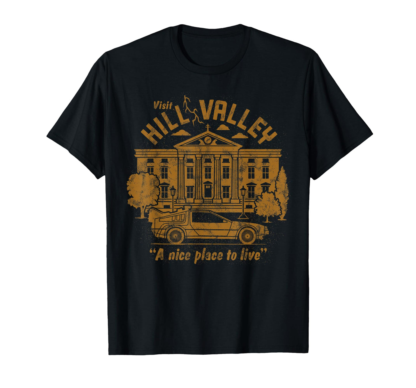 Back to The Future Visit Hill Valley A Nice Place to Live T-Shirt Small