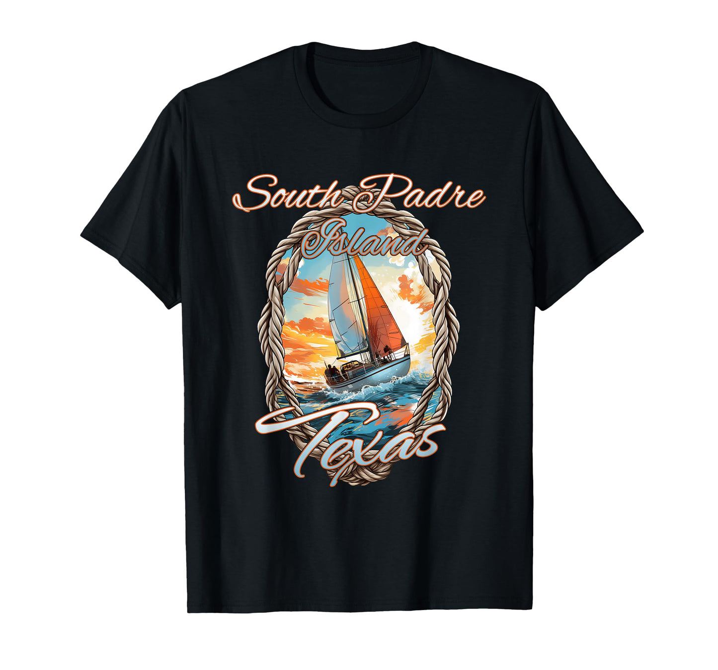 Sailing South Padre Island Texas Sea and Sunshine T-Shirt
