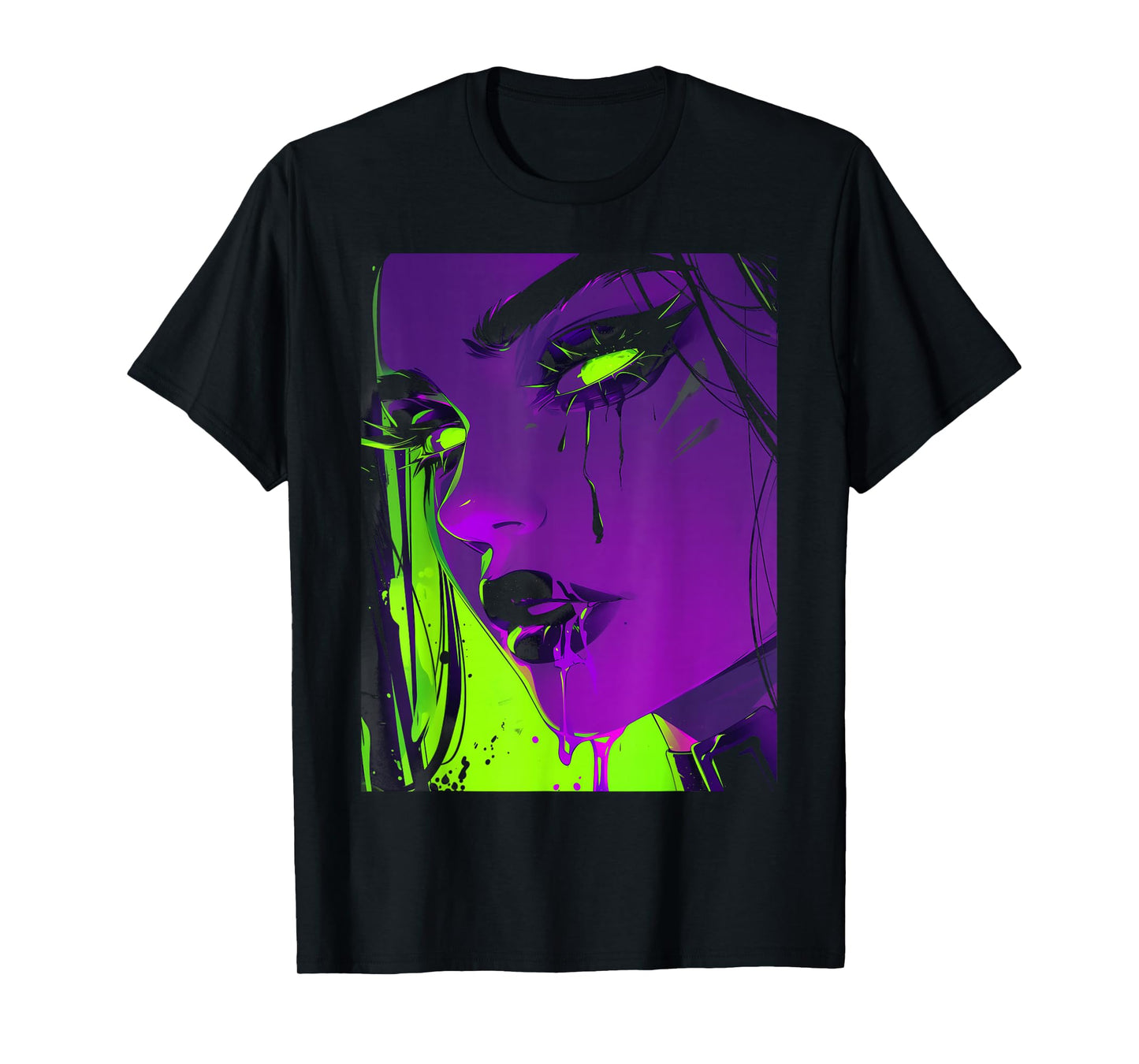 Cybergoth Cybercore Grunge Punk Goth Girl Alt Anime Manga T-Shirt