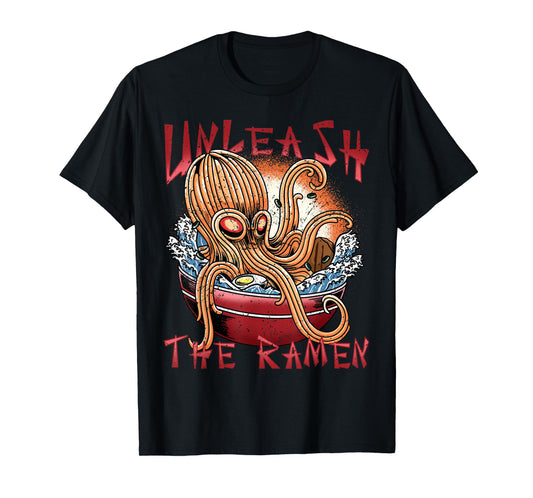 Octopus Kraken Japan Unleash The Ramen Retro Anime T-Shirt