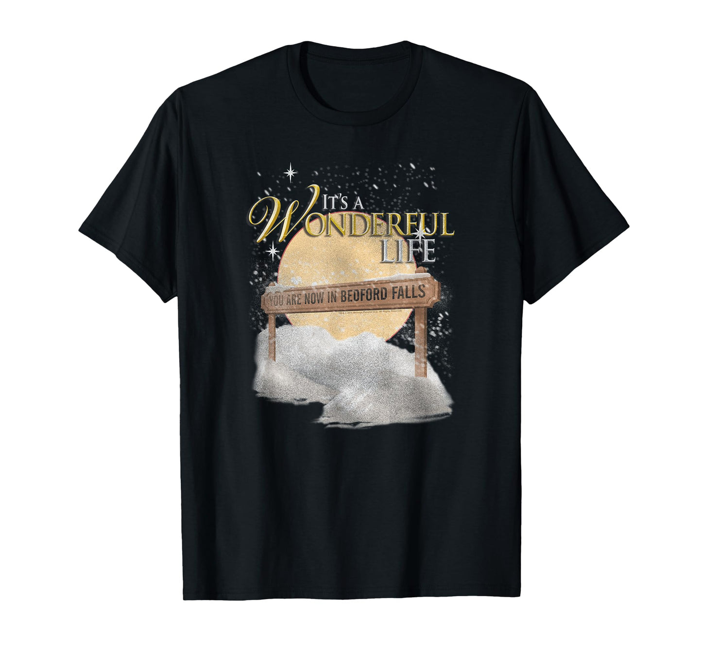 It's a Wonderful Life Wintery Sign T-Shirt