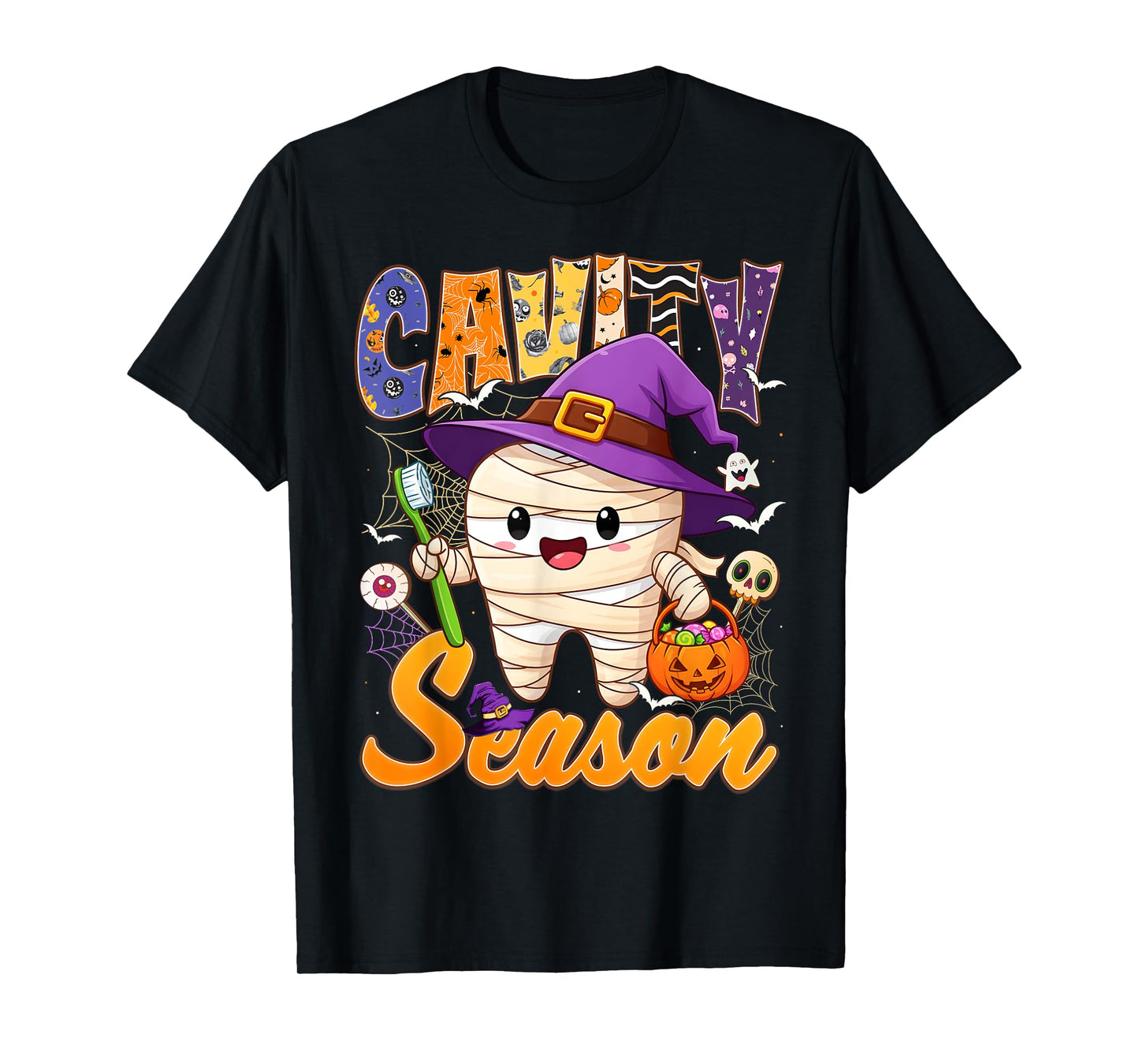 Dentist Cavity Season Dental Women Men Halloween T-Shirt