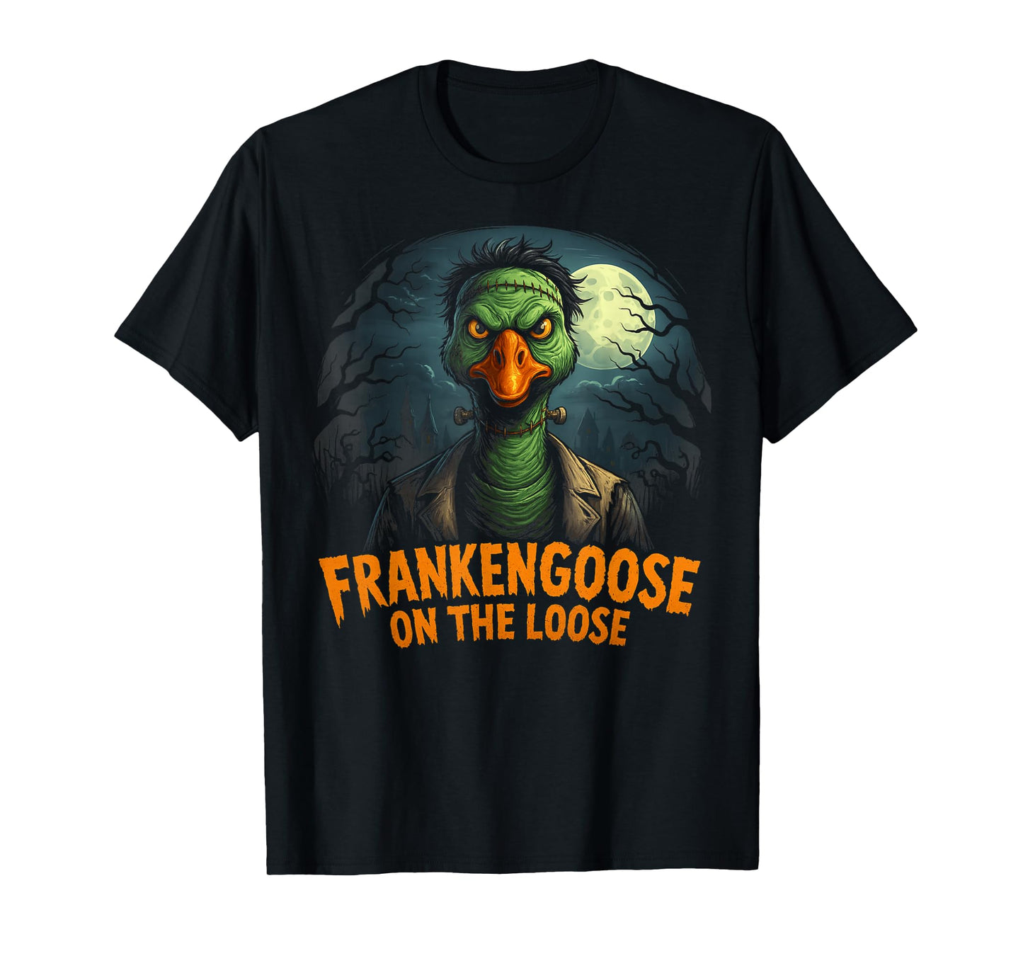 Frankengoose On The Loose Halloween Goose Frankenstein T-Shirt