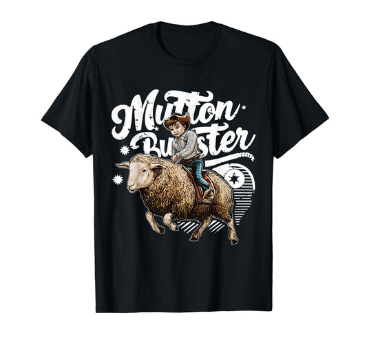 Mutton Buster Mutton Busting Sheep Riding Texas Rodeo Kids T-Shirt