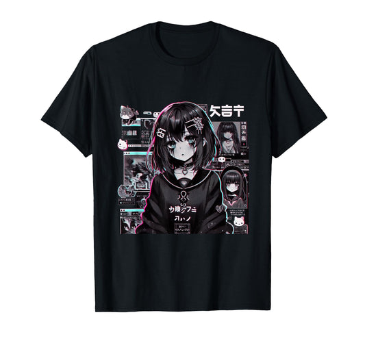 Vaporwave Anime Girl Japanese Aesthetic Anime Otaku T-Shirt