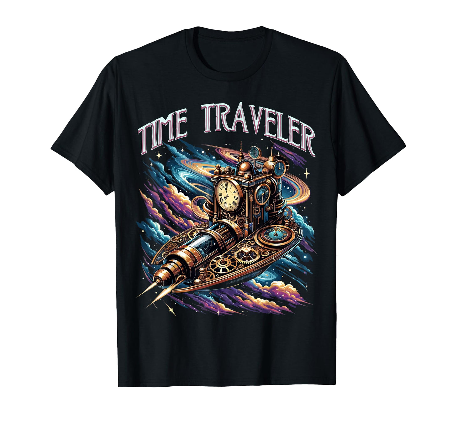 Time Travel Ship Funny Time Traveler Future Space Travel T-Shirt