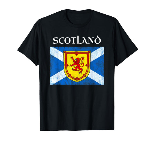 Scottish Flag Lion Rampant Royal Banner Of Scotland Saltire T-Shirt