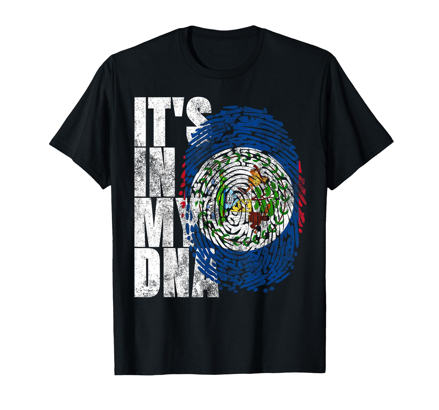 It's In My DNA Belize Gift Maya Creole Vintage Belizean Flag T-Shirt