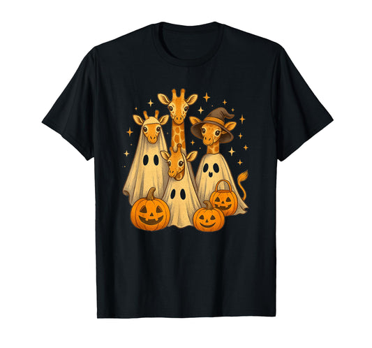 Spooky Ghost Giraffe Halloween Funny African Animal Lover T-Shirt