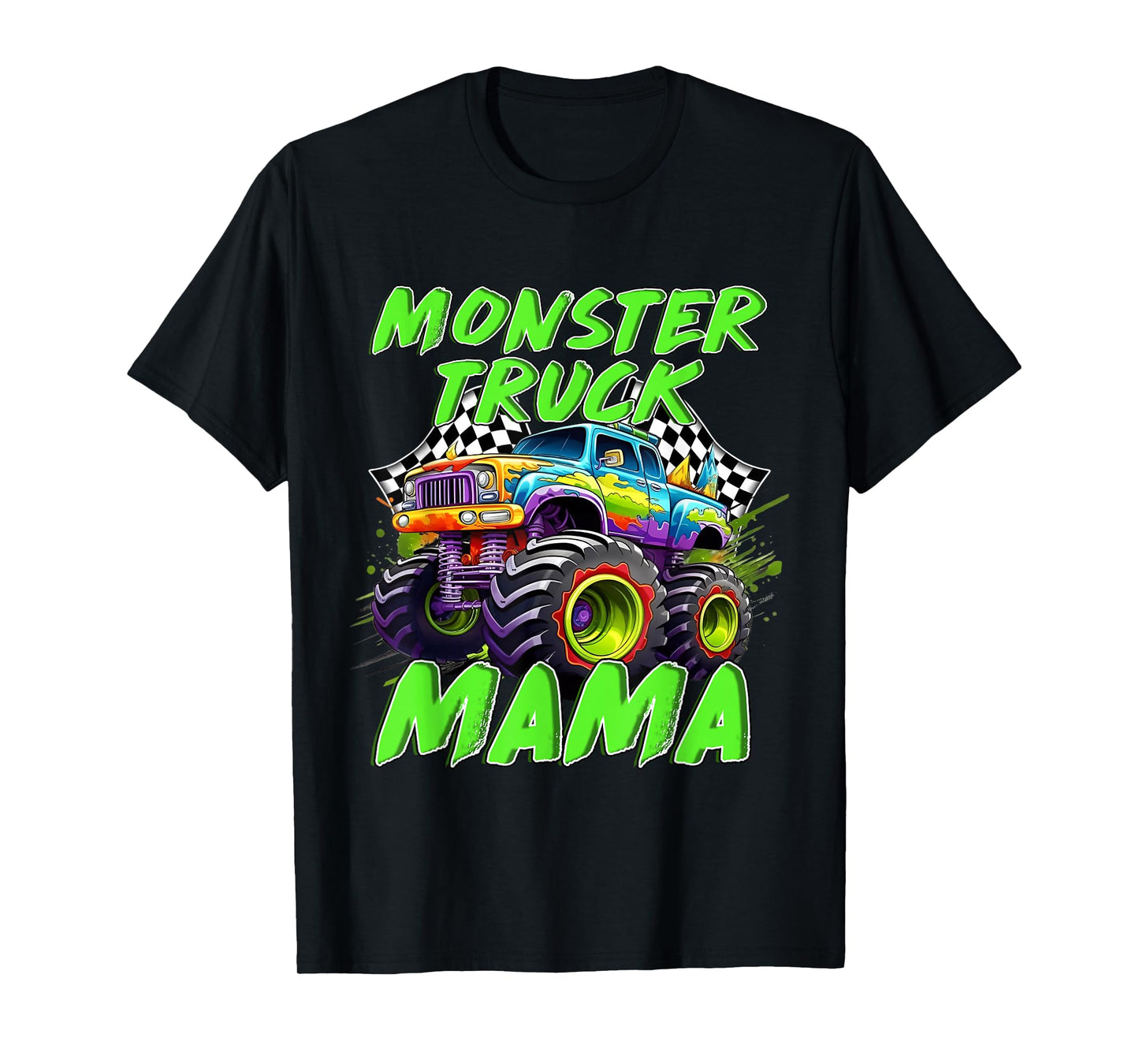 Monster Truck Mama Family Birthday Party Mother's Day T-Shirt