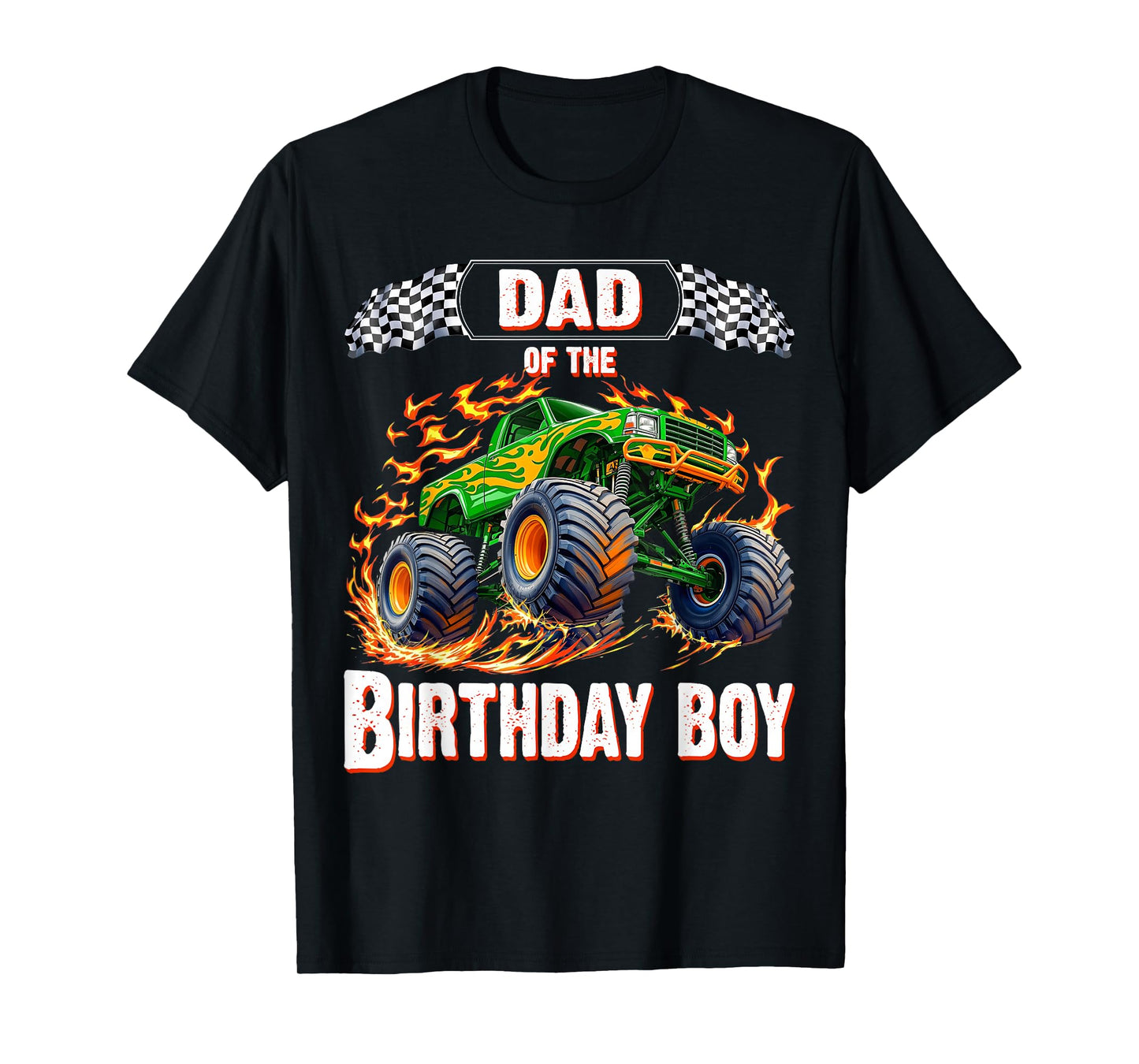 Dad of the Birthday Boy Monster Truck Birthday T-Shirt
