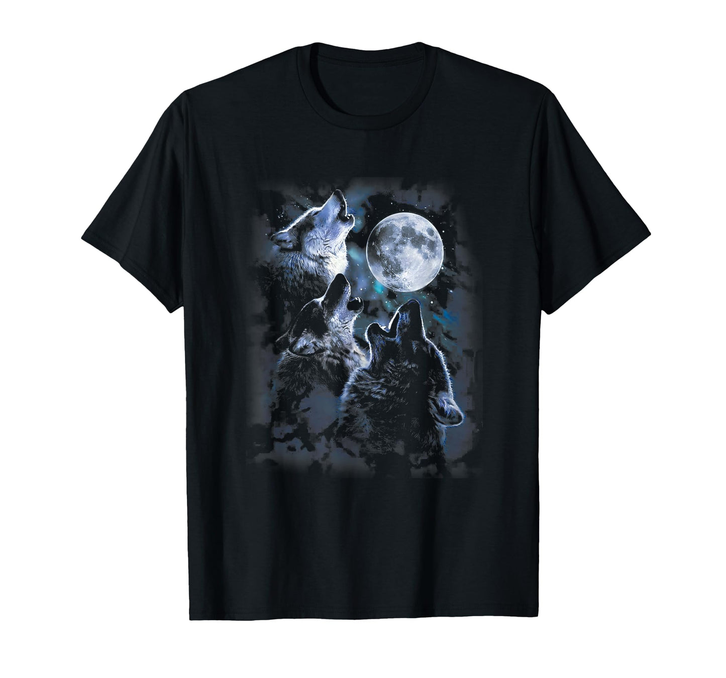 Wolf Howling at The Moon Wildlife Wolves Lovers Men T-Shirt