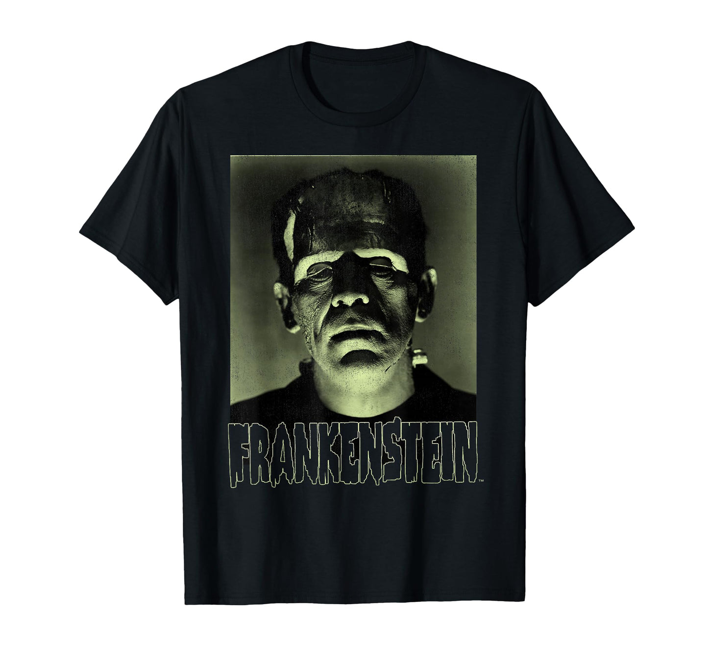 Universal Monsters Frankenstein Dark Portrait T-Shirt