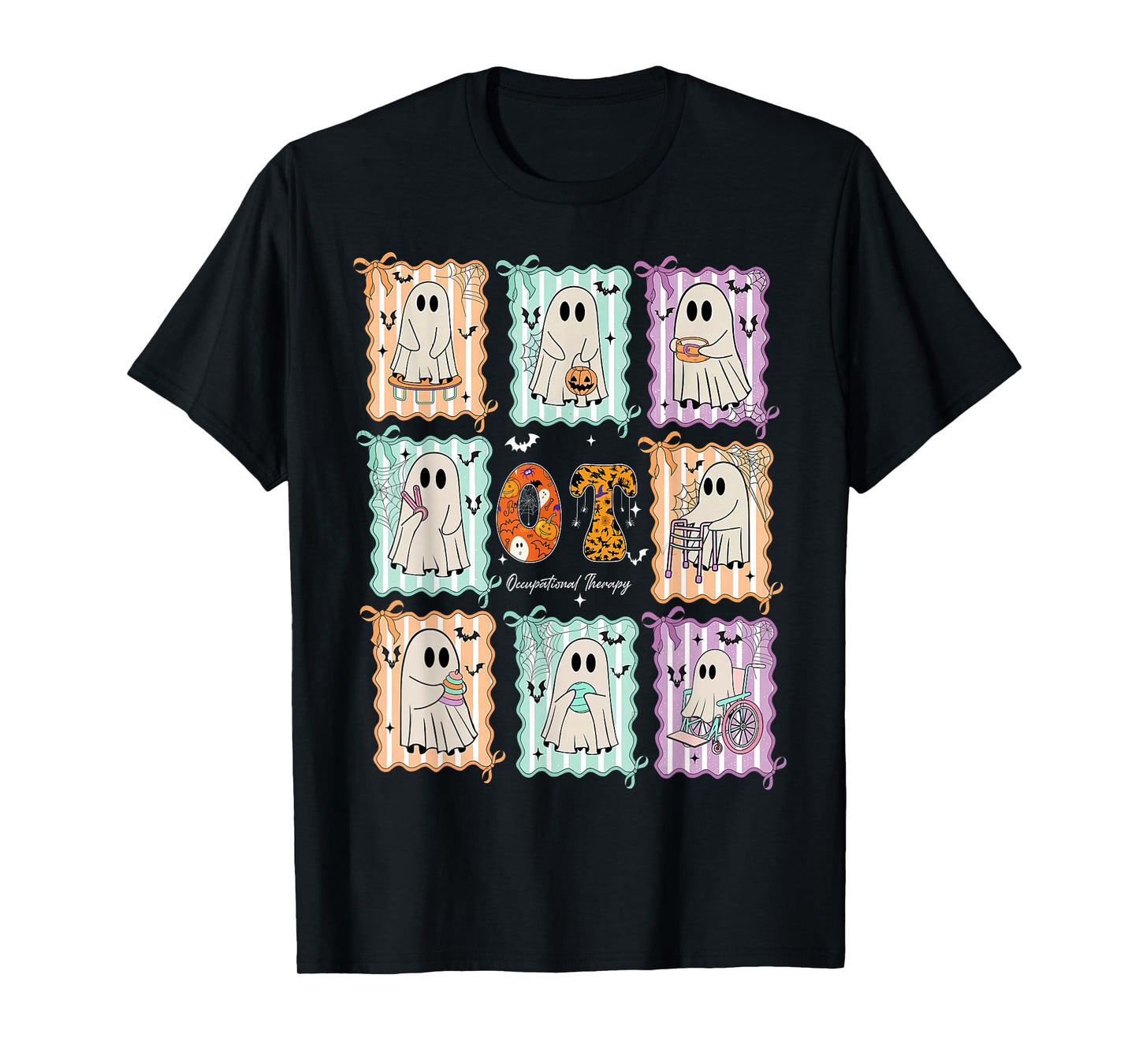 OT Occupational Therapy Therapist Halloween Spooky OTA Ghost T-Shirt