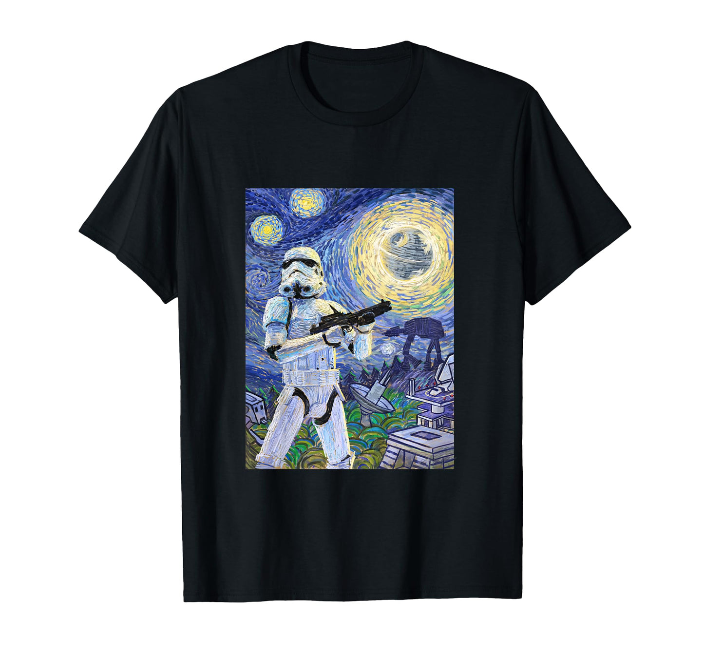 Kids Star Wars Classic Stormtrooper Van Gogh Starry Night Print T-Shirt