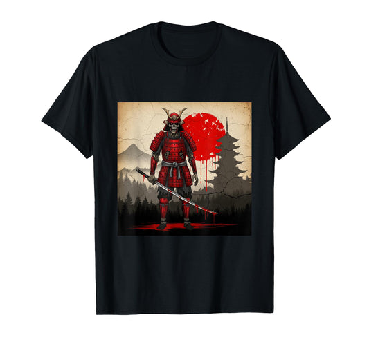 Immortal Samurai Skeleton Warrior Japanese Dark Fantasy T-Shirt