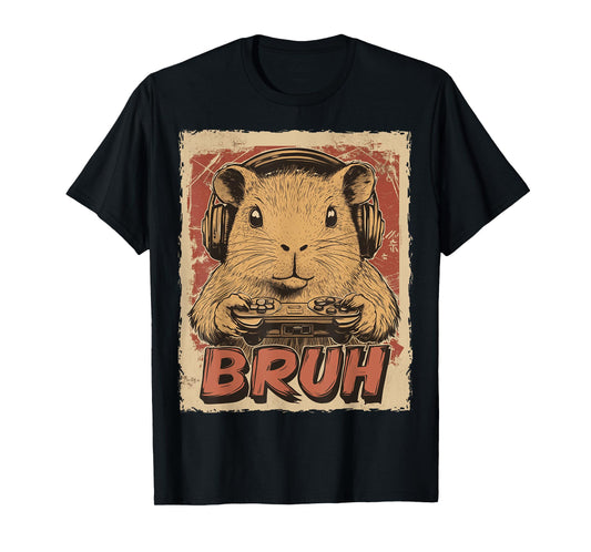 Funny Capybara Bruh Video Games Japanese Anime Manga Kawaii T-Shirt