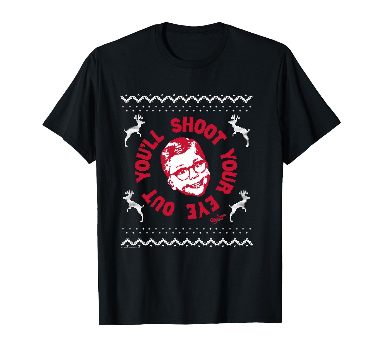 A Christmas Story Sweater Print You'll Shoot Your Eye Out Long Sleeve T-Shirt