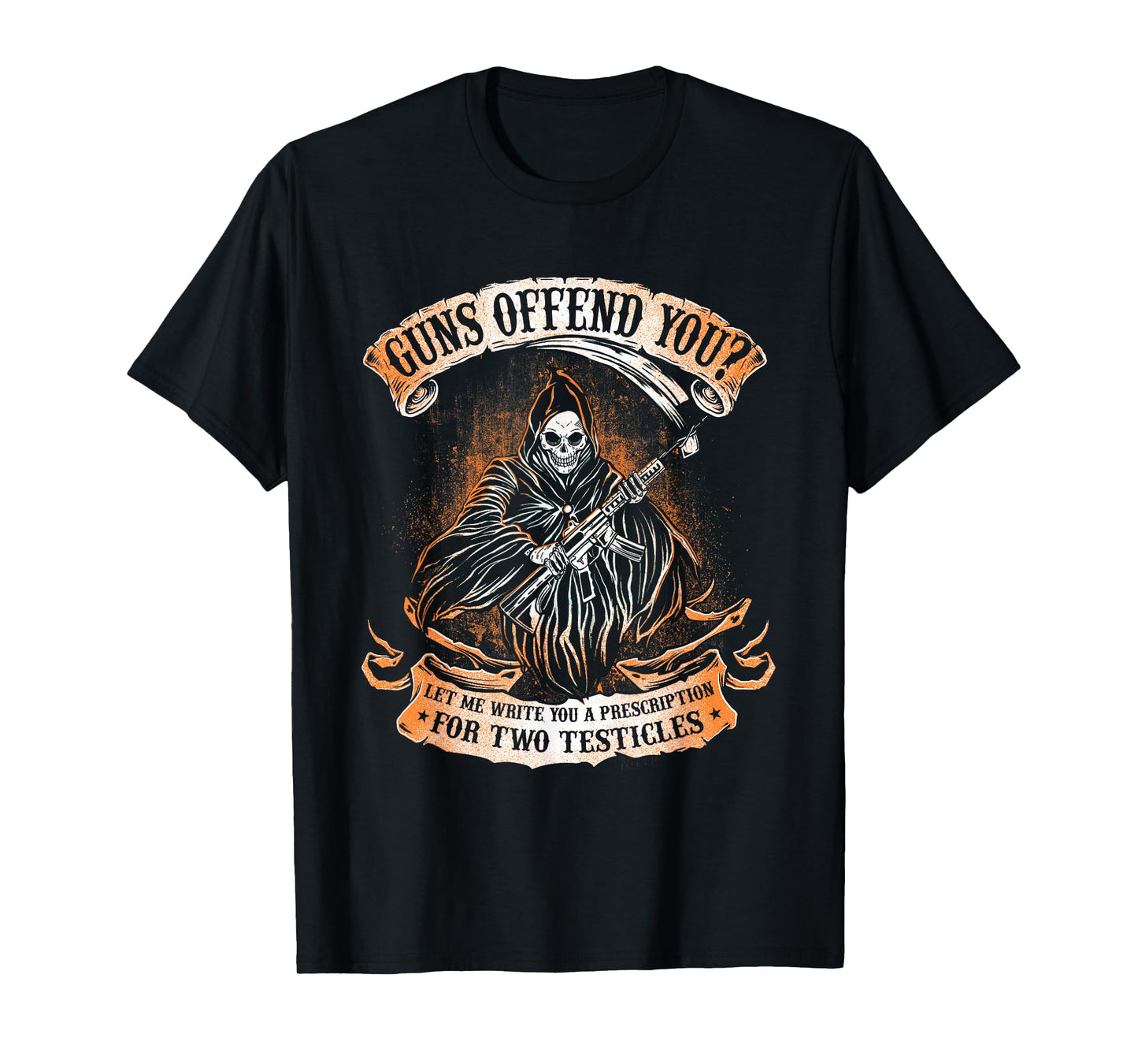 Guns Offend You - Grim Reaper 2nd Amendment Gun Rights T-Shirt