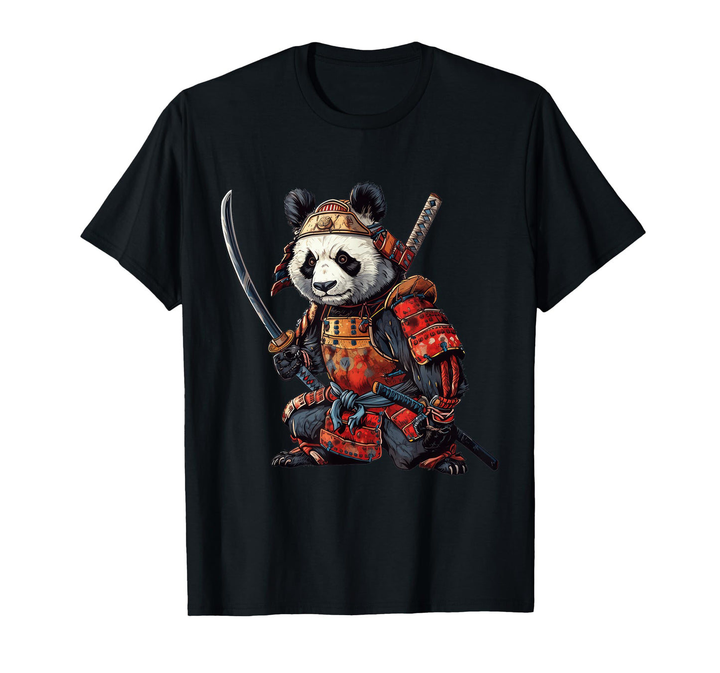 Anime Panda Samurai Ninja T-Shirt