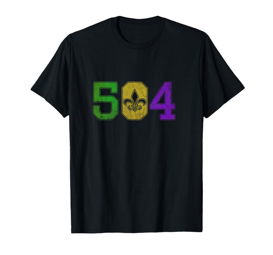 Mardi Gras 504 T Shirt Nola New Orleans Louisiana LA 2019