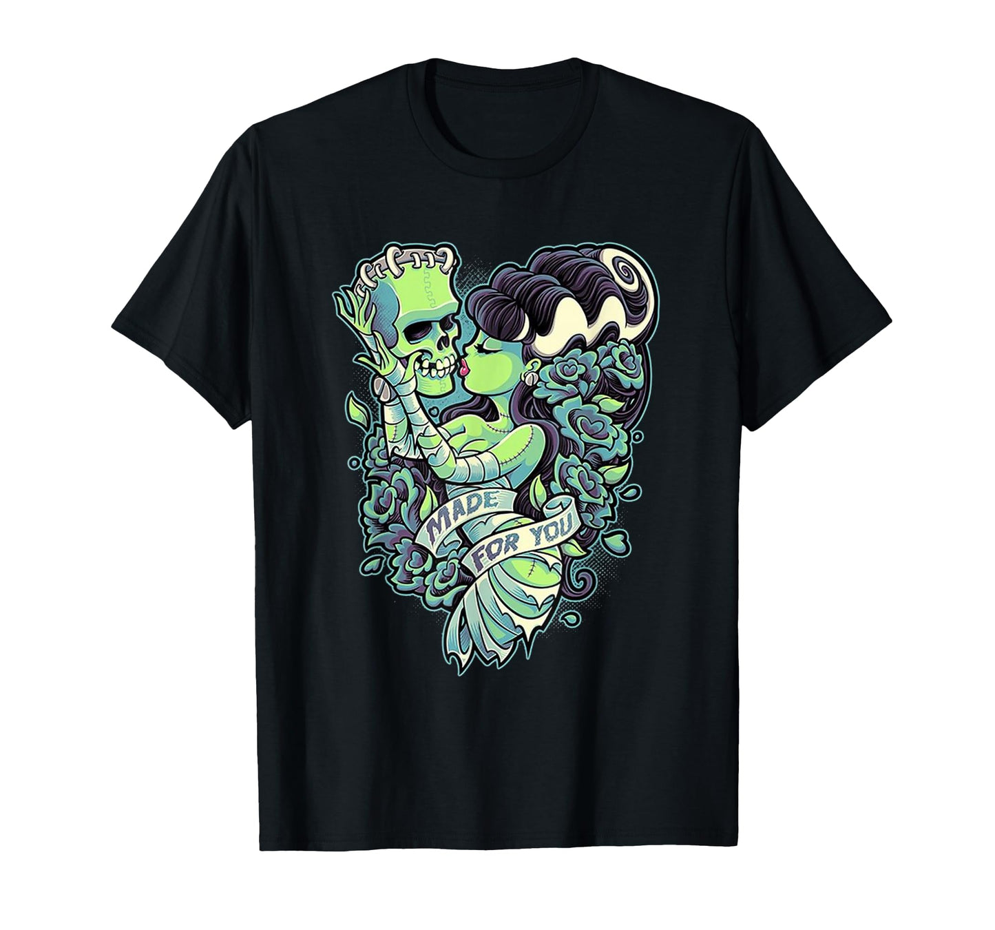 Frankenstein and Bride Made for You T-Shirt Small