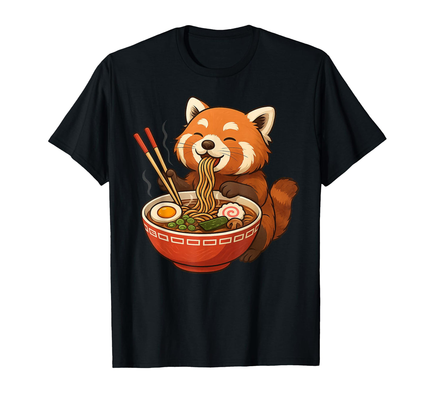 Red Panda Ramen Lover Anime Noodle Tee Japanese Kawaii Food T-Shirt