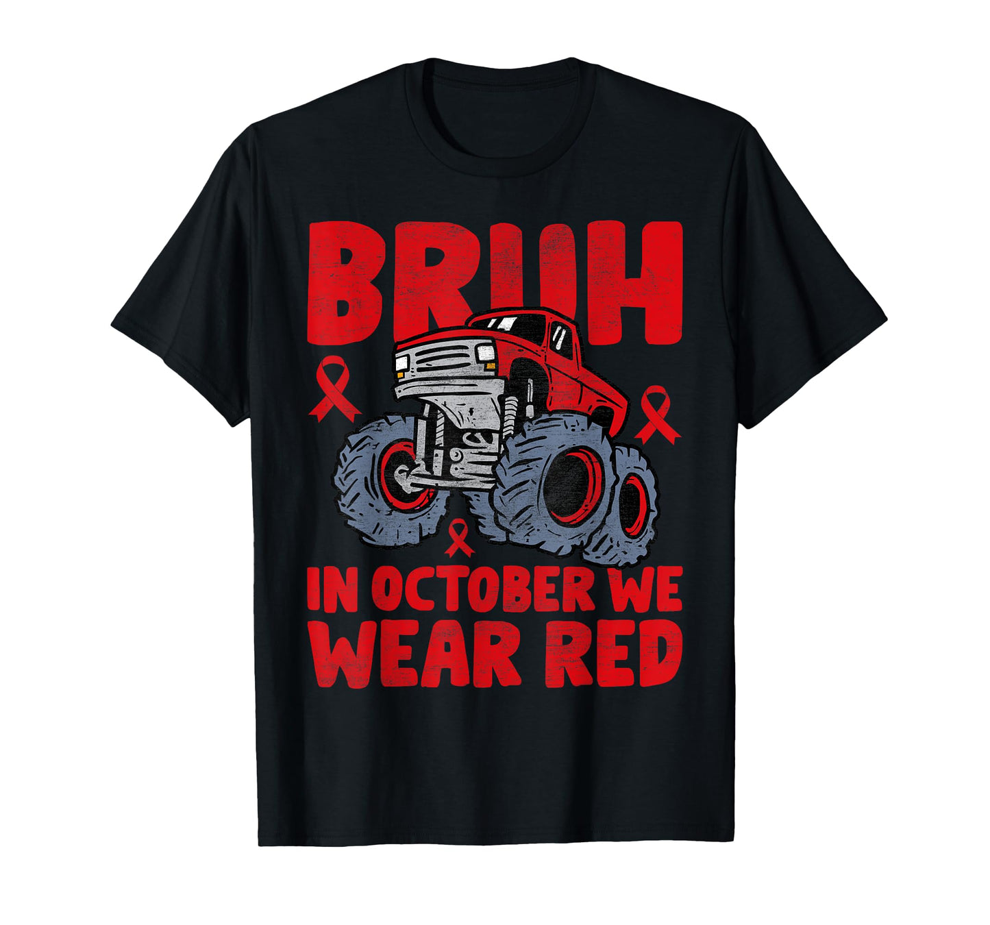 Red Ribbon Week Shirt for Kids Boys Bruh In October Wear Red T-Shirt